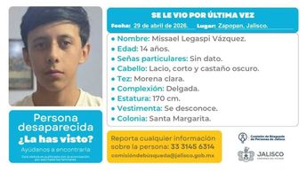 Ficha de búsqueda de Missael. | Comisión de Búsqueda de Desaparecidos