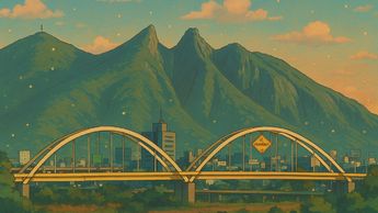 El icónico Cerro de la Silla al estilo Ghibli