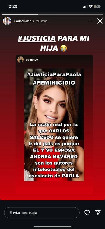 Martha Paola Salcedo, hermana del futbolista Carlos Salcedo, fue asesinada el sábado 29 de junio./Ig @paosh07