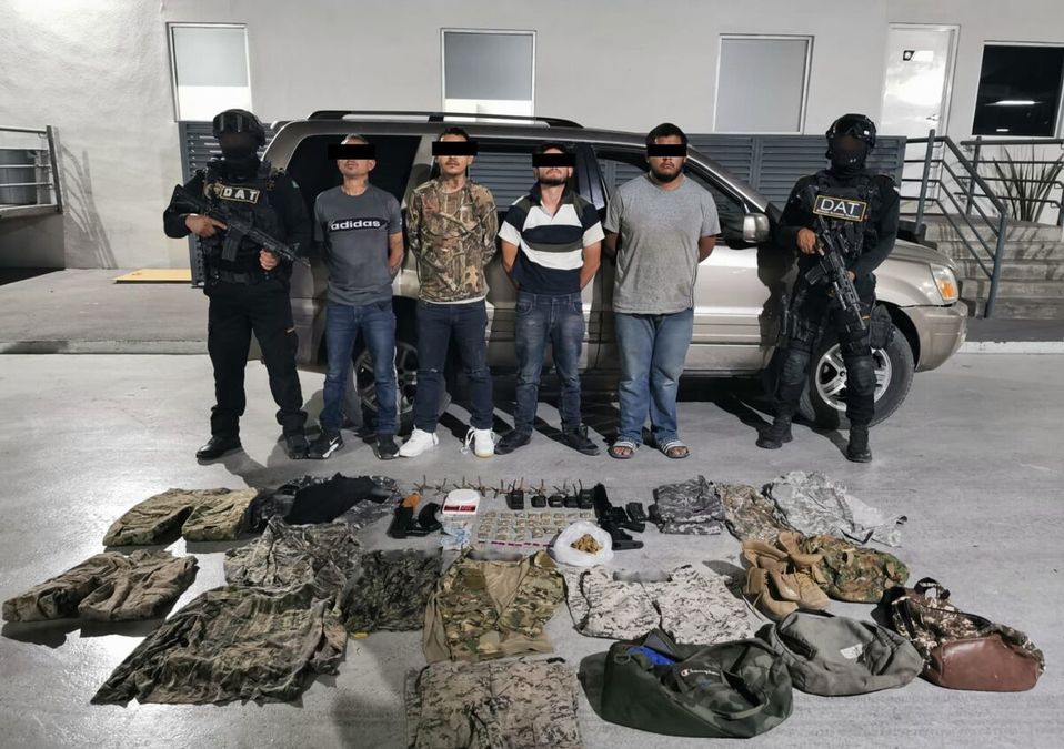 Los detenidos intentaron huir lanzando ponchallantas a los elementos de las fuerzas estatales. | Cortesía
