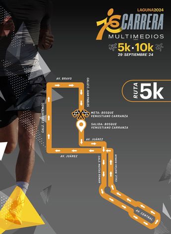 Así será el recorrido de la 5k de Multimedios Laguna 2024
