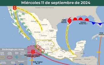 Clima México miércoles 11 de septiembre