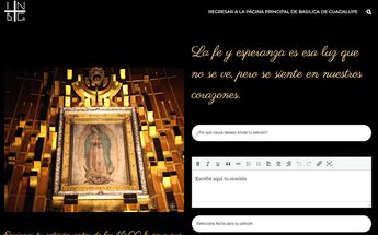 pagina de la Basílica de Guadalupe /Captura de pantalla