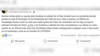 Esta fue la publicación que realizó Laura en Facebook. | Especial