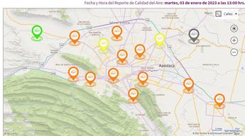 A las 13:00 horas, el panorama atmosférico mejoró ligeramente en el Área Metropolitana. | Cortesía