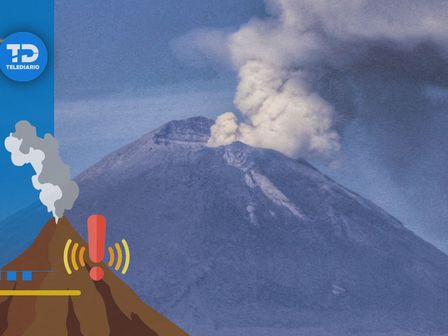 Caída de ceniza del volcán Popocatépetl durante las primeras horas del día / Andrés Lobato