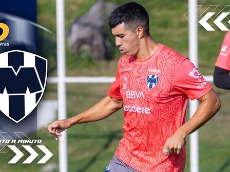 Jorge 'Corcho' Rodríguez en el entrenamiento de Rayados