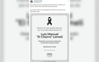 Libia Dennise manda condolencias a familia de El Charro. Foto: Captura de X