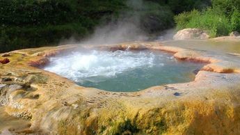 Así se ven las aguas termales. | Especial