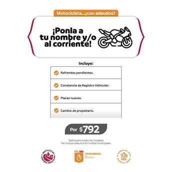 Campaña para regularizar motocicletas en Nuevo León. | Cortesía