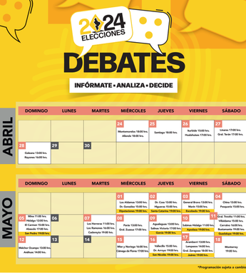 Primer debate Monterrey 2024: cuándo es y horario | Especial