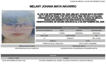 Melany Joana tiene una perforación en la ceja derecha | X: @AAmberCDMX