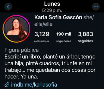 Karla Sofía Gascón pierde seguidores en Instagram