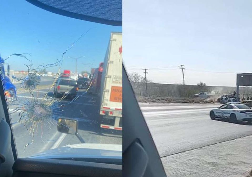 Enfrentamiento armado sobre la Carretera a Nuevo Laredo. | Cortesía