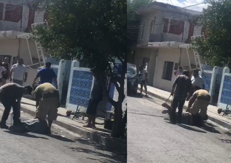El hombre fue atado y golpeado en la calle.| Especial