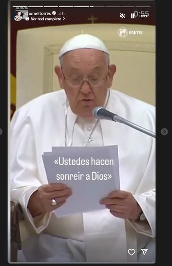 El Papa Francisco en su reunión con humoristas de todo el mundo / Vía Instagram de Chumel Torres