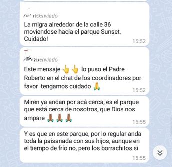 Mensaje de alerta a migrantes