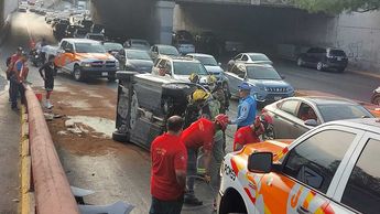 El accidente ocurrió a la altura de la calle Copán. | Leyda Estrada
