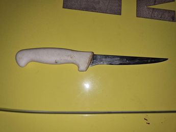 Cuchillo presuntamente utilizado por el detenido. | Cortesía