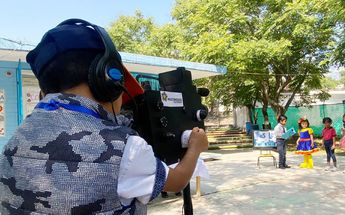 Recrean ‘mini Telediario’ en kinder de El Barrial | Pamela Villanueva