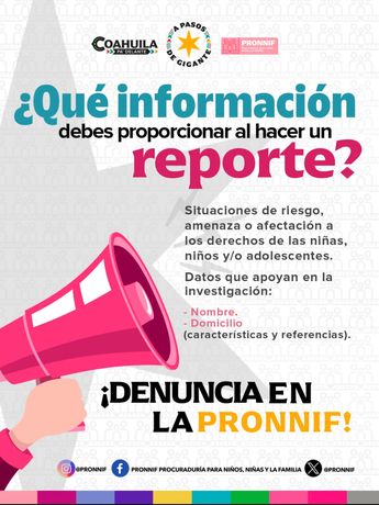 La Pronnif hace un llamado a salvaguardar y proteger a los menores en estado vulnerable. \ Pronnif Facebook