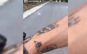 Tatuaje de Poncho de Nigris y Wendy Guevara. Foto: Captura de Instagram.