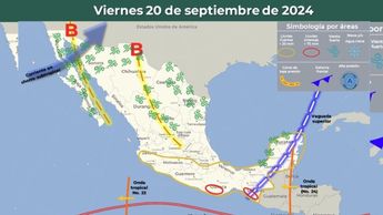 Clima México viernes 20 de septiembre