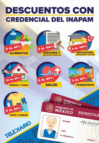 Descuentos con la credencial del Inapam para adultos mayores /Antonio Texta