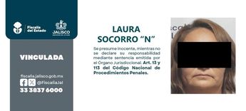 Un Juez de Control determinó que había pruebas suficientes para procesar a la detenida. | Fiscalía de Jalisco.
