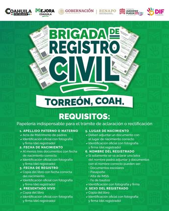 Requisitos para acceder a beneficios de brigada de Registro Civil