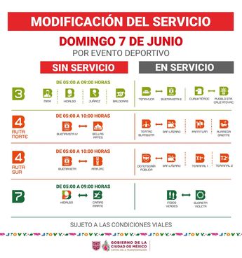 Las estaciones del Metrobús cerradas el domingo tendrán un horario distinto en cada estación | @MetrobusCDMX