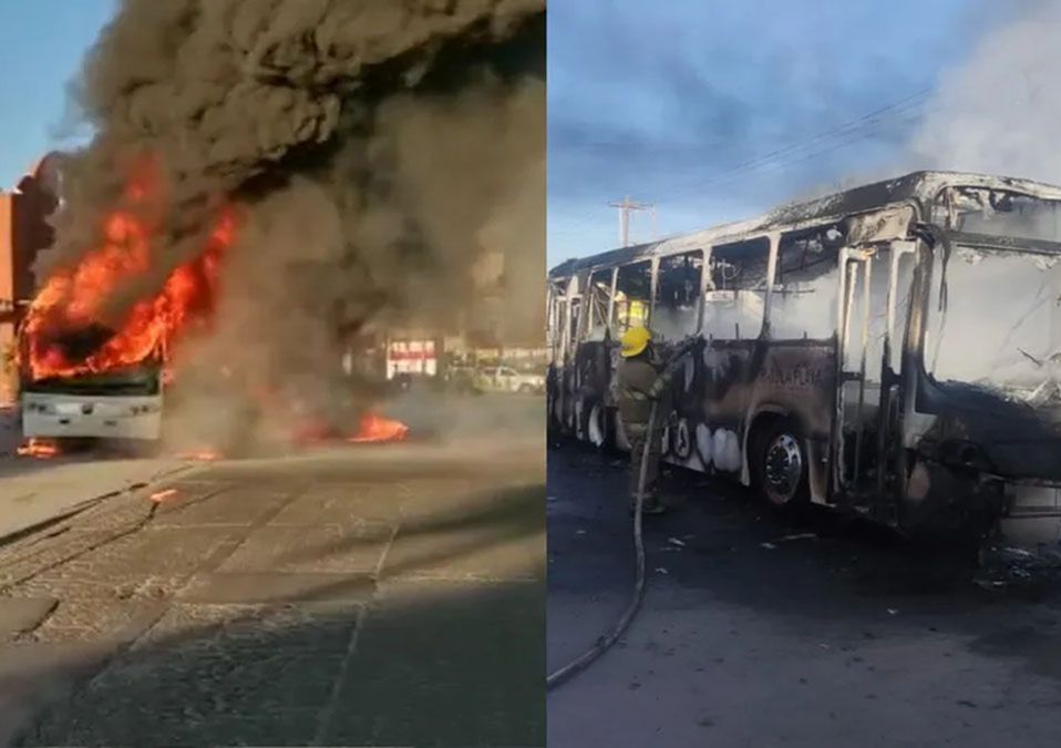 Se incendia camión urbano en la avenida Chapultepec en Monterrey