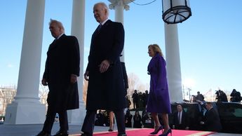 Donald Trump y Joe Biden ingresando al Capitolio / AFP