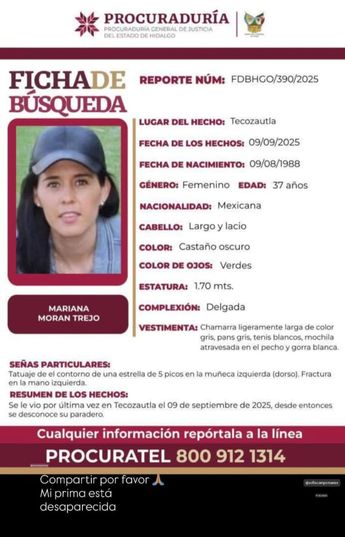 Fabiola Campomanes busca a su prima desaparecida.