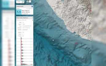 Imagen detectada por sistema de monitoreo / Red Sísmica de Jalisco