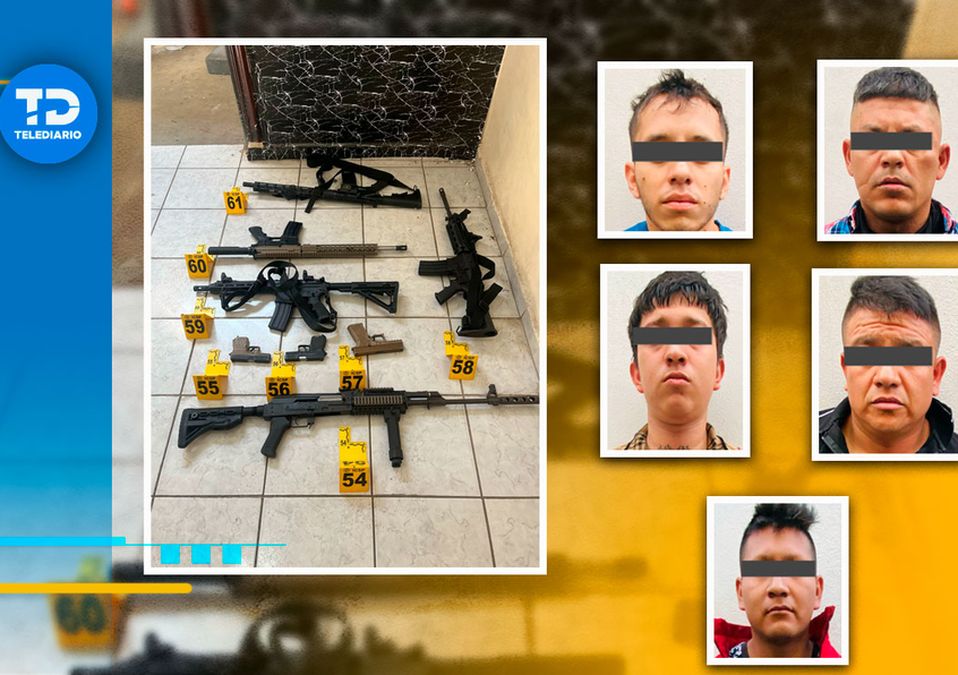 Detienen a 5 hombres y catean casa en colonia Valle Sur en Juárez. | Especial