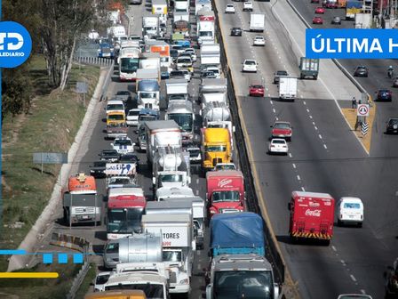 La autopista México-Puebla registra carga vehicular del kilómetro 17 al 30 por obras / Es Imagen