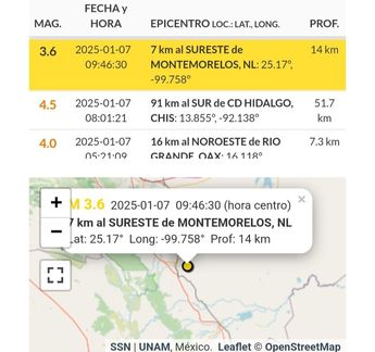 Se informó que no hubo afectaciones ni reportes a ninguna corporación del municipio de Montemorelos.