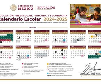 El calendario oficial de la SEP 2024-2025 indica la fecha de inicio y término de las vacaciones de diciembre / Cortesía