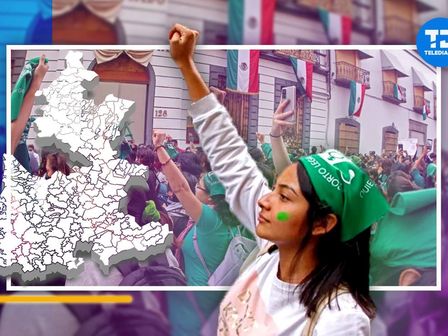 Marcha a favor del aborto septiembre 2023 en Puebla / Melanie Torres / Diseño Antonio Texta