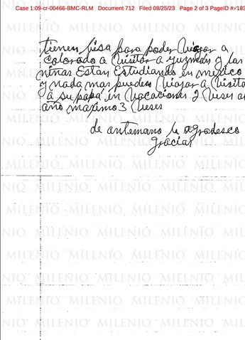 El capo aseguró que sus hijas solo podrían visitarlo dos o tres veces por año debido a la escuela. | Especial