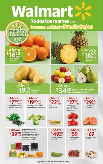 Ofertas del Martes de Frescura 9 de diciembre de 2025 | Walmart México