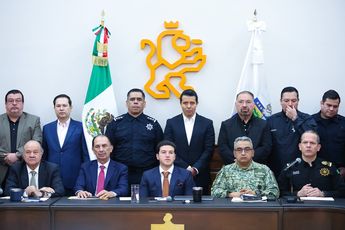 El gabinete de seguridad en Nuevo León ofreció una conferencia de prensa el viernes 7 de marzo. | Jorge López