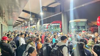 Los andenes de la Central de Autobuses de Monterrey lucieron llenos. | Cortesía