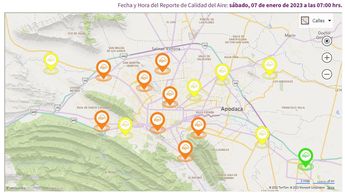 La zona centro y poniente de la metrópoli presentó mala calidad del aire, mientras que algunas partes de la zona oriente registraron calidad regular. 