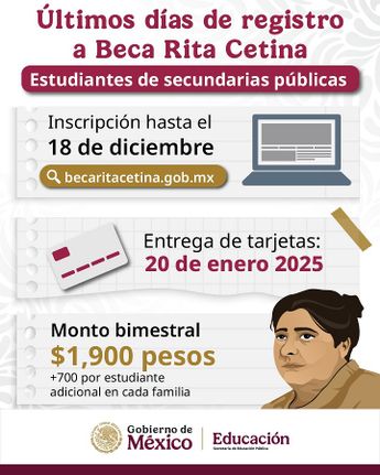 Culminada la fecha de inscripción se debe acudir a recoger la tarjeta de depósitos para recibir la beca Rita Cetina / Cortesía