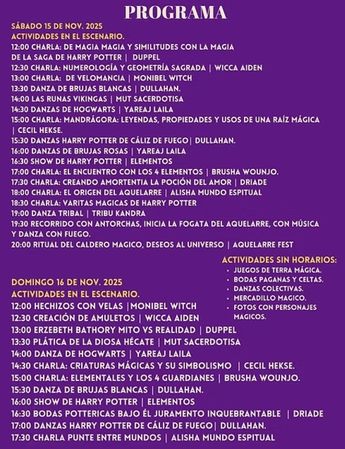 Programa de actividades para el Harry Potter Fest en Teotihuacán 2025 | Aquelarre Fest México