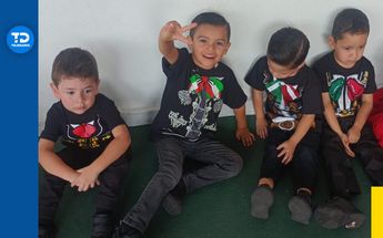 Niños festejando el 15 de septiembre en Monterrey | Fabricio Gallegos