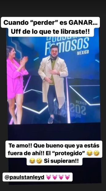 Andrea celebró la salida de Paul Stanley de La Casa de los Famosos