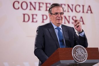 El secretario de Relaciones Exteriores, Marcelo Ebrard durante la conferencia matutina del presidente López Obrador. | Cortesía